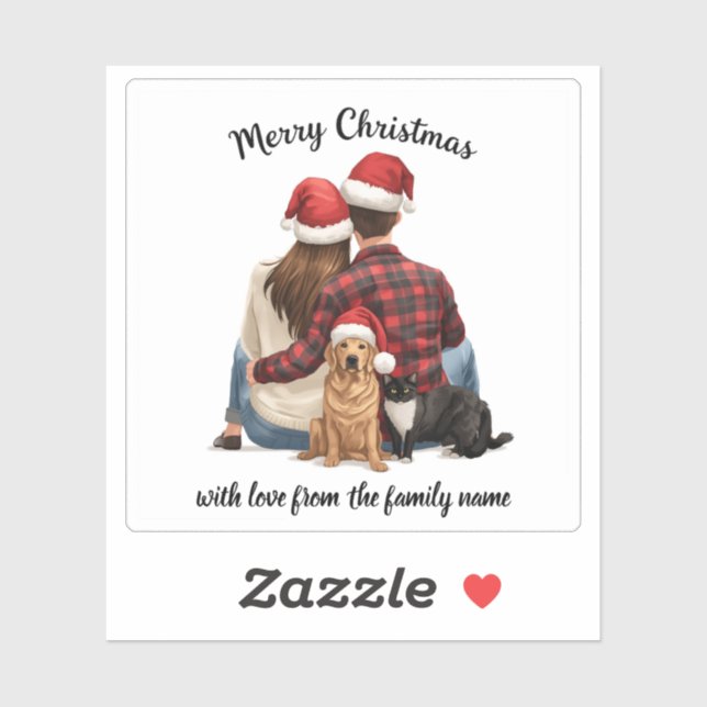 Personalized Family Christmas 2025 Klistermärken (Ark)