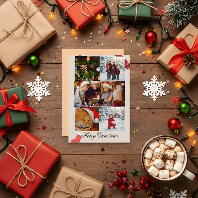 Personalized Family Christmas Card 2025 | Light  Inbjudningar (Skapare uppladdad)