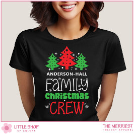 Personalized Family Christmas Crew T Shirt