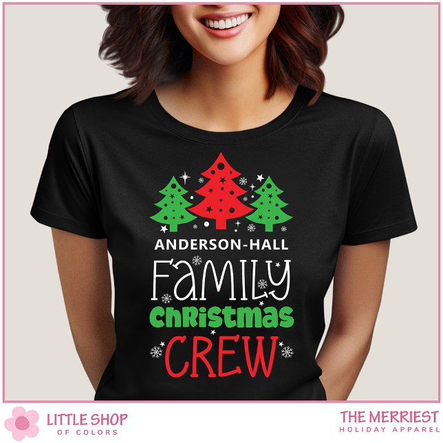 Personalized Family Christmas Crew T Shirt (Skapare uppladdad)