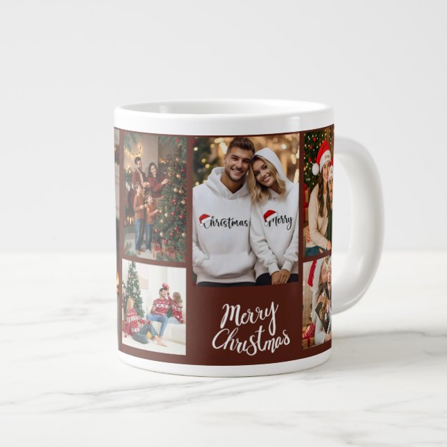 Personalized Family Christmas Photo Mug Jumbo Mugg (Framsida höger)
