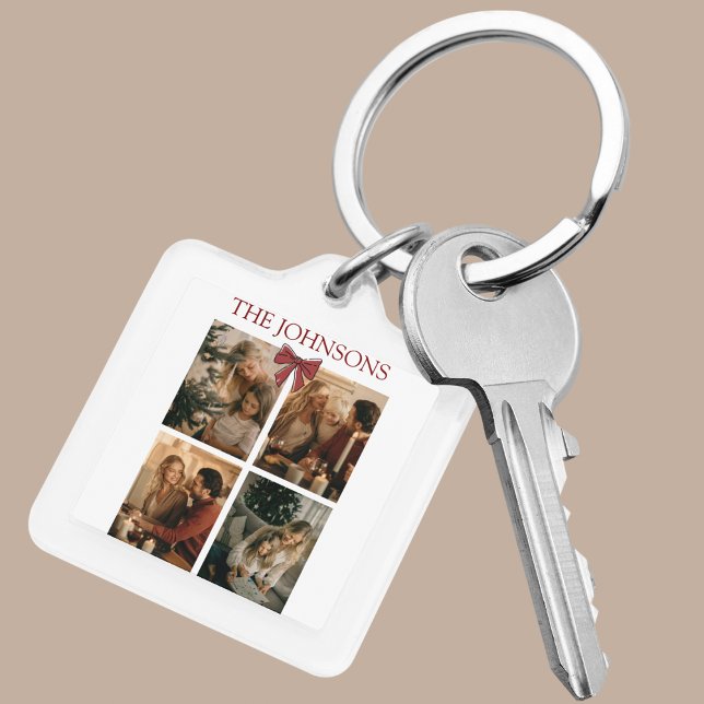 Personalized Family Christmas Photos Keychain (Skapare uppladdad)