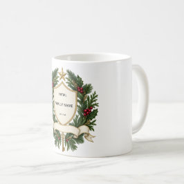 Personalized Family Crest Christmas Mug Kaffemugg
