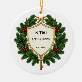Personalized Family Crest Christmas Ornament