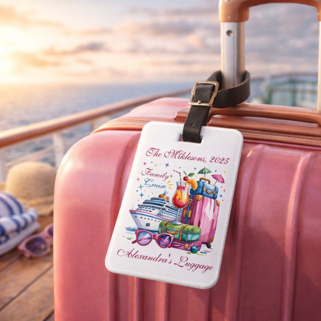 Personalized Family Cruise Name Year Bagagebricka (Skapare uppladdad)
