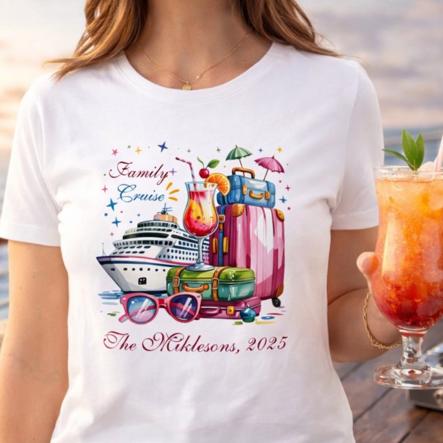 Personalized Family Cruise Name Year T Shirt (Skapare uppladdad)