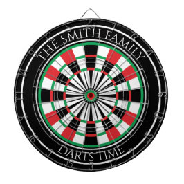 Personalized Family Dartboard with Custom Name  Darttavla