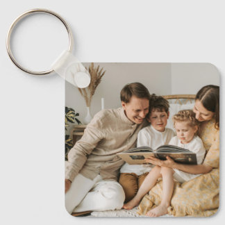 Personalized Family Double Sided Two Photo  Nyckelring
