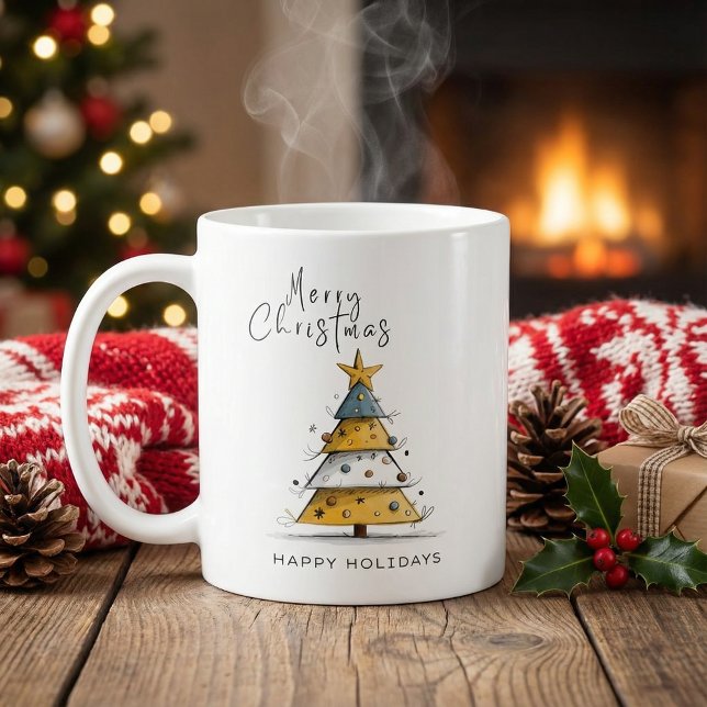  Personalized Family holiday x mas winter photo  Kaffemugg (Skapare uppladdad)