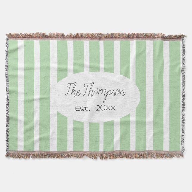 Personalized Family Last Name and Est Year Wedding Filt (Framsidan)