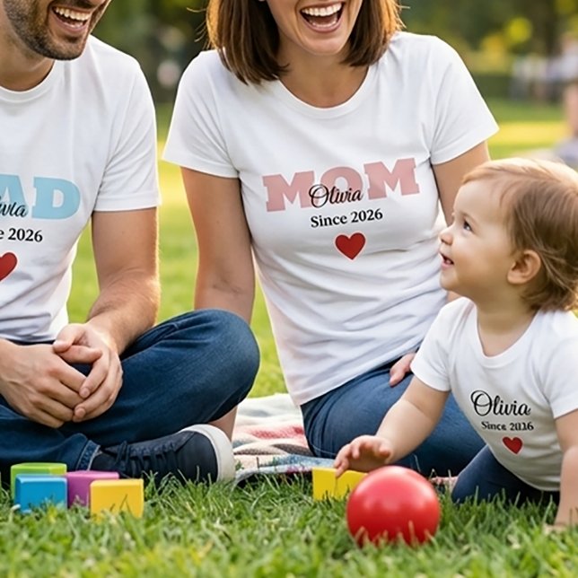 Personalized Family Matching ,mom Dad Baby T-shirt (Skapare uppladdad)