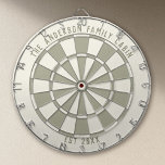 Personalized Family Name Custom Cabin Game Room  Darttavla<br><div class="desc">Add a personal touch to your game room or cabin with this custom dartboard featuring your family name and established year. Designed in a neutral, vintage-inspired color palette, it blends seamlessly into rustic cabins, lake houses, man caves, and cozy home bars. Both decorative and functional, this personalized dartboard makes a...</div>