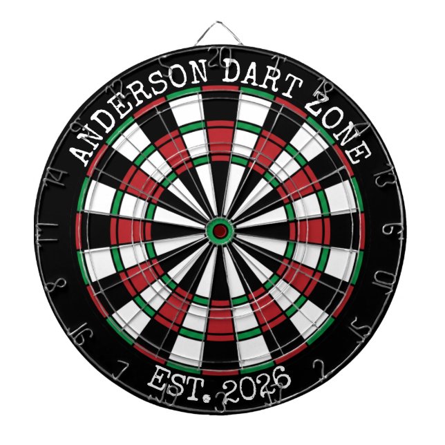 Personalized Family Name Dartboard Man Cave Darttavla (Framsidan)