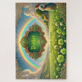 Personalized Family Name, Irish Cloverfield Pussel