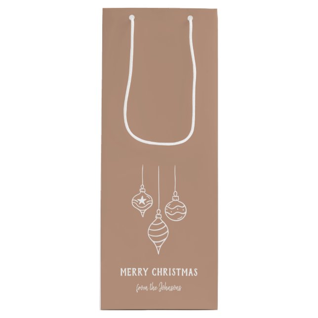 Personalized Family Name Merry Christmas Bauble (Framsidan)