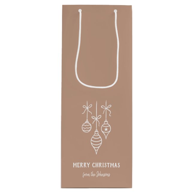 Personalized Family Name Merry Christmas Bauble (Framsidan)