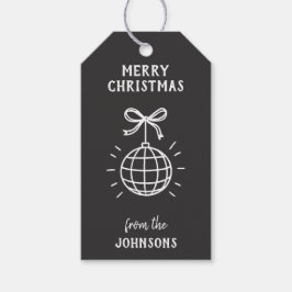 Personalized Family Name Merry Christmas Presentetikett