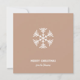 Personalized Family Name Merry Christmas Snowflake Kort