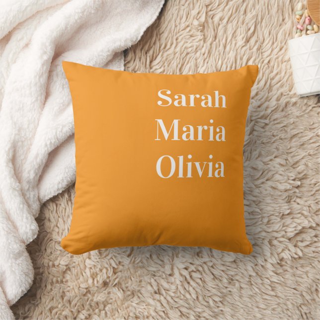Personalized Family Name Throw Pillow Case, Custom Kudde (Filt)