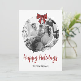Personalized Family Photo Christmas Card Julkort