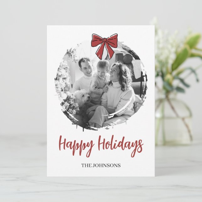 Personalized Family Photo Christmas Card Julkort (Stående Fram)