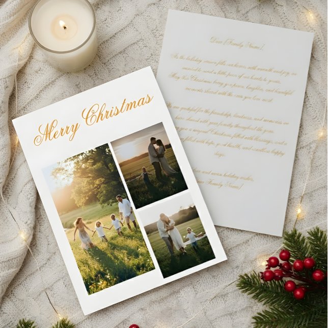 Personalized Family Photo Christmas Card Tack Kort (Skapare uppladdad)