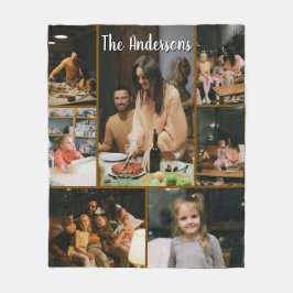 Personalized Family Photo Collage Fleece Blanket