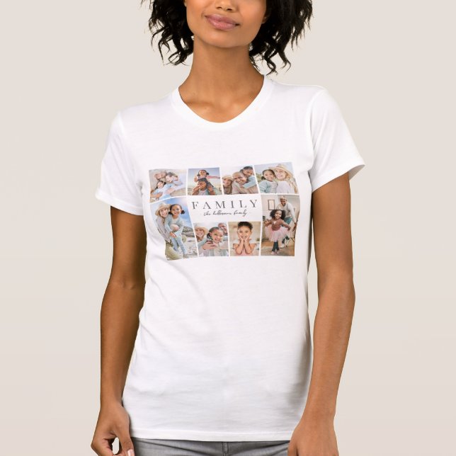 Personalized Family Photo Collage T Shirt (Framsida)