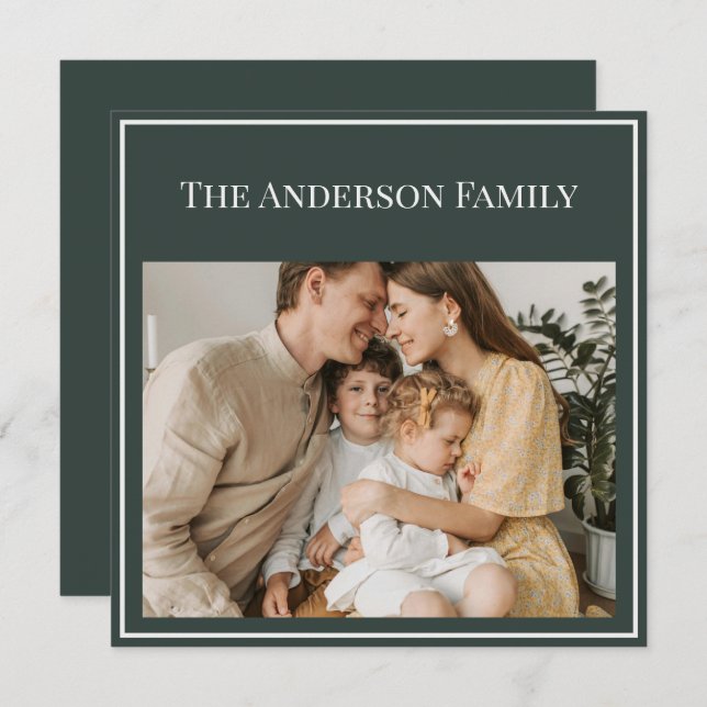 Personalized Family Photo | Custom Family Name (Fram/baksida)