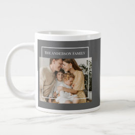 Personalized Family Photo | Custom Family Name  Jumbo Mugg