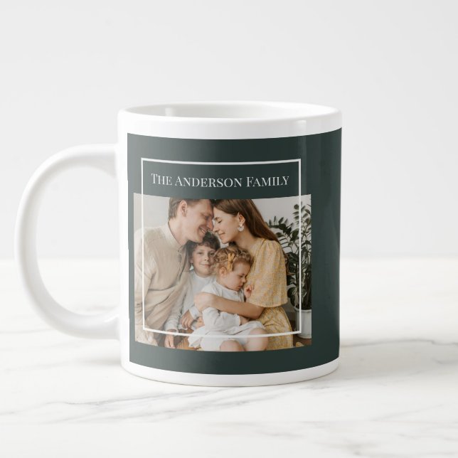 Personalized Family Photo | Custom Family Name  Jumbo Mugg (Vänster)