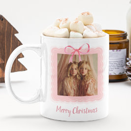 Personalized Family Photo Merry Christmas Mug Kaffemugg