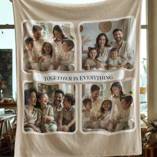  Personalized Family Photo-Together Is Everything Fleecefilt (Skapare uppladdad)