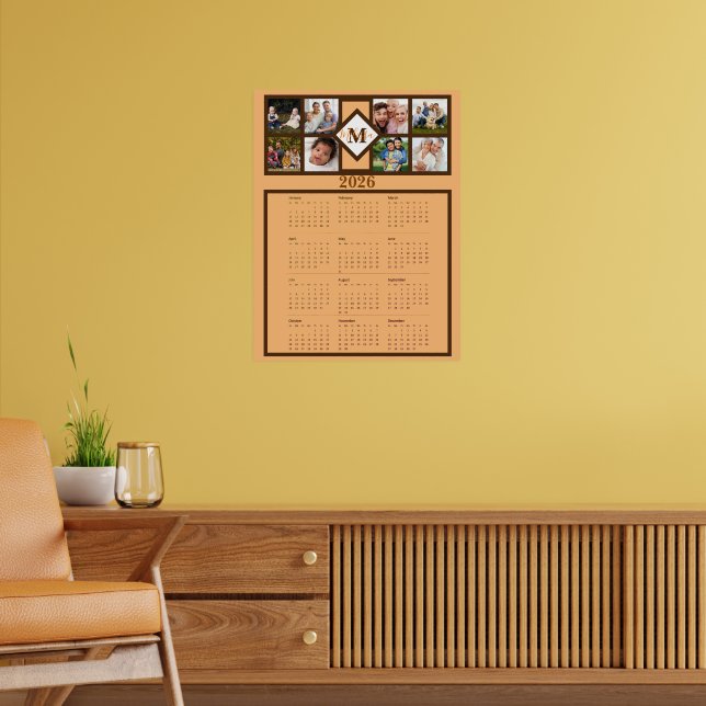 Personalized family photos wall Calendar  Poster (Vardagsrum 2)