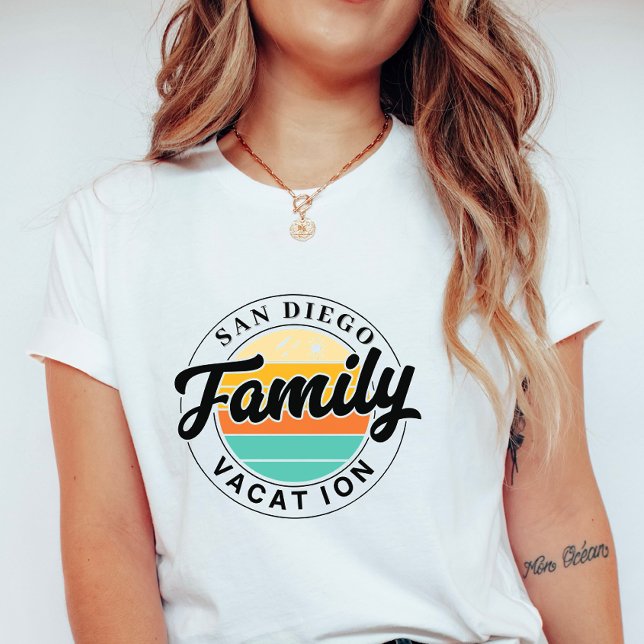 Personalized Family Vacation; Custom Summer Sunset T Shirt (Skapare uppladdad)