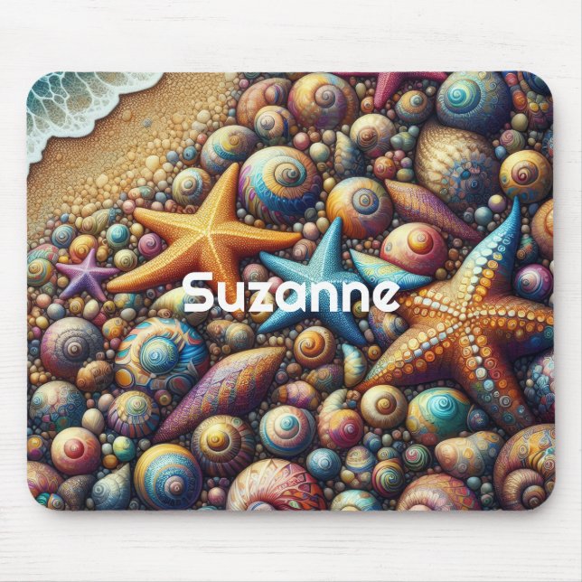 Personalized fantasy seashore Mousepad Musmatta (Framsidan)