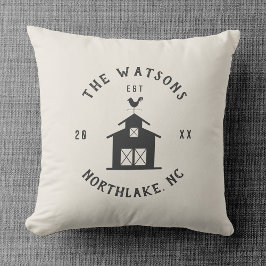 Personalized Farmhouse Barn Family Name Kudde