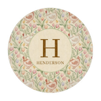 Personalized Farmhouse Monogram Glass Board