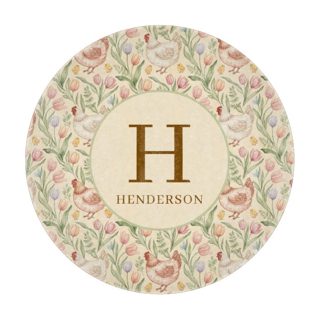 Personalized Farmhouse Monogram Glass Board (Framsidan)