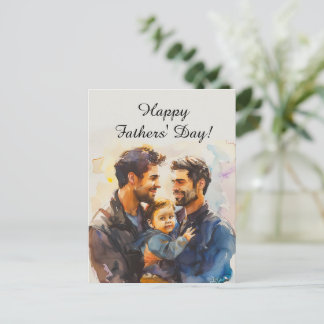 Personalized Father's Day Cards for Gay Dads Vykort