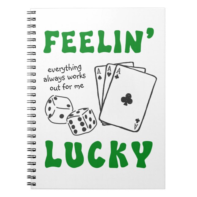 Personalized Feelin' Lucky & Positive Affirmations Anteckningsbok (Framsidan)