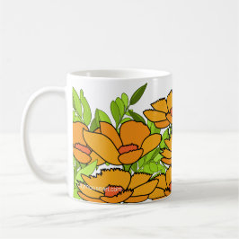 Personalized Field of Poppies Kaffemugg