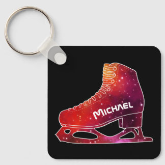 Personalized Figure Skating Space Boot Nyckelring