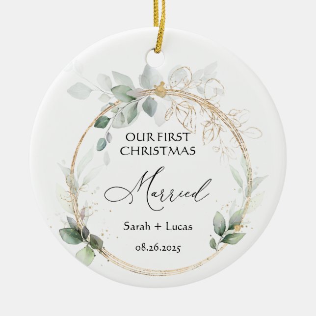 Personalized First Christmas Married Ornament (Framsidan)