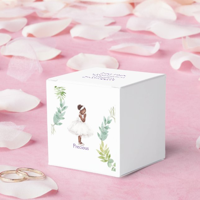 Personalized First Communion Day Girl Favor Boxes Presentaskar (Bröllop)