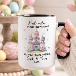 Personalized First Easter in Our New Home Couple Mugg