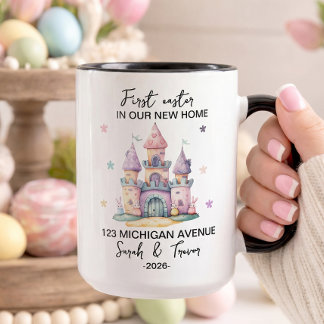 Personalized First Easter in Our New Home Couple Mugg