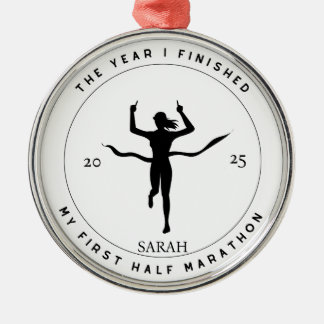 Personalized First Half Marathon Gift For Her 2025 Julgransprydnad Metall