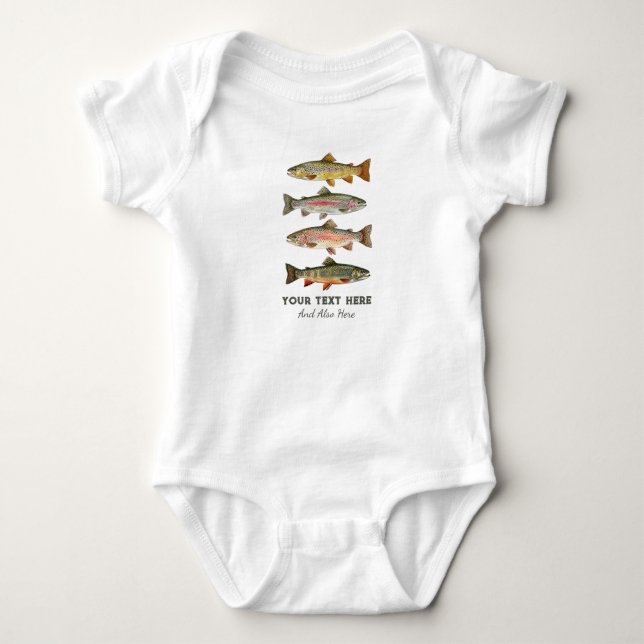 Personalized Fishing Lover  – Trout Fishing Design T Shirt (Framsida)