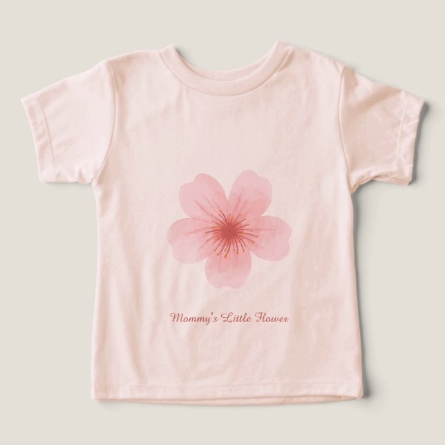 Personalized Floral Baby & Toddler T-Shirt – (Design Framsida)